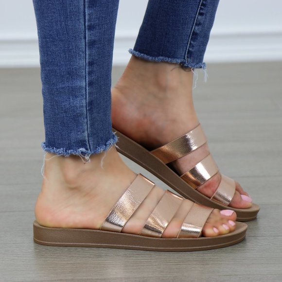 Rose Gold Strap Sandal Flexible Sole for Comfort - Picture 11 of 14